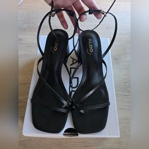 Aldo Black Strappy Sandals